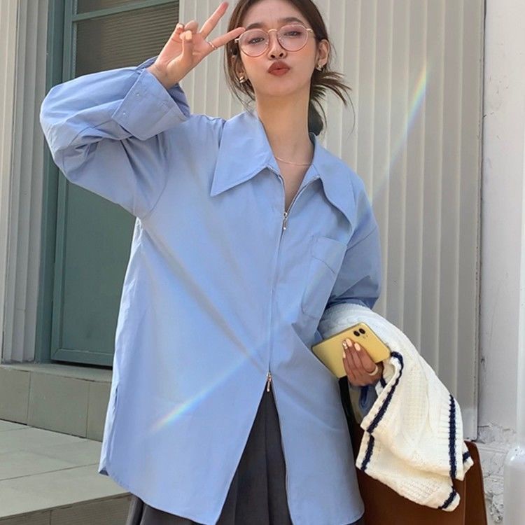 TIANLEYU Áo Sơ Mi cotton chiffon Phong Cách Hàn Quốc Cơ Bản Dành Cho Nữ Hàn Quốc ins Trendy Korean Style Mx220206 36Z230909