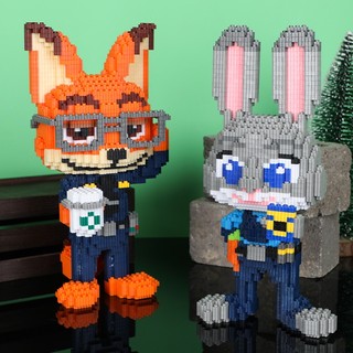 Mua 1 được 2 - bộ lắp ghép cáo và thỏ zootopia 35cm