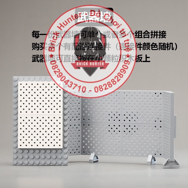 Phụ kiện xếp hình Army swat bộ phụ kiện bảng lắp móc giá treo vũ khí phòng trang bị cho lính đặc nhiệm