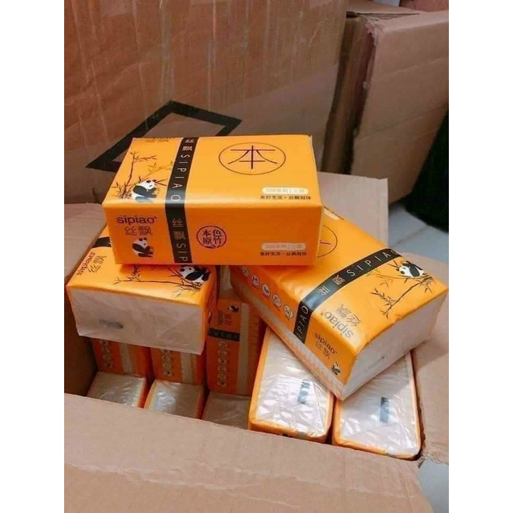Thùng 30 Gói Giấy Ăn Gấu Trúc Sipao Siêu Dai, Siêu Mềm, Siêu Thấm