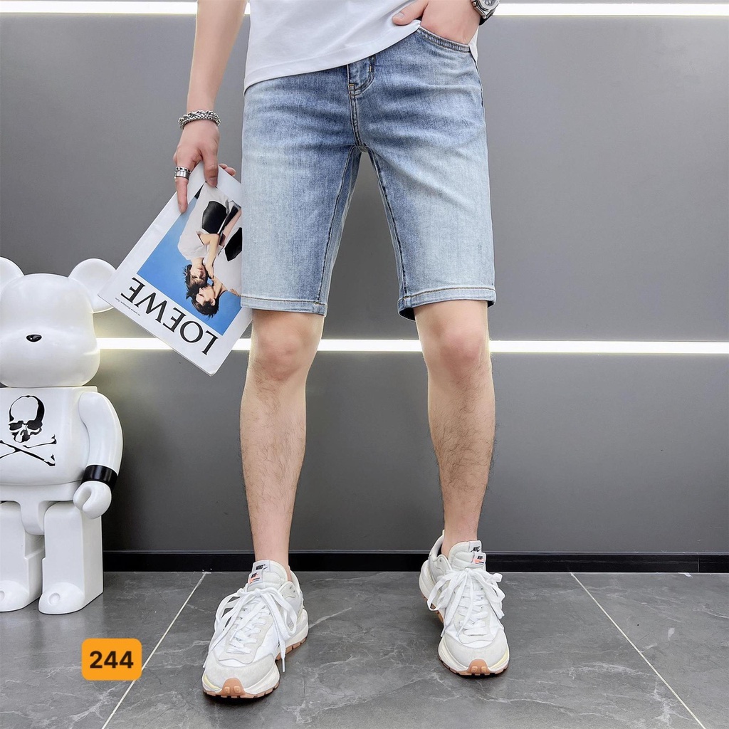 Quần short jean nam rách màu đen ôm dáng, quần đùi nam co giãn mẫu mới  thời trang Tô Tồ Shop - MQ246