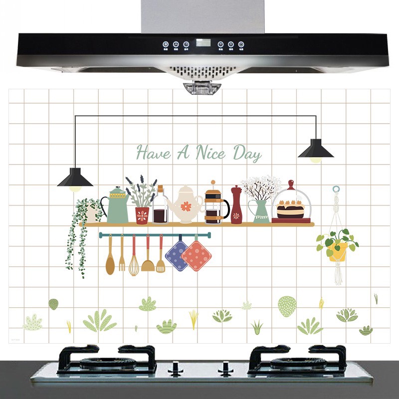Giấy dán bếp dán bếp decal miếng giấy dán tường bếp Tung Home Decor KT60CM*90cm