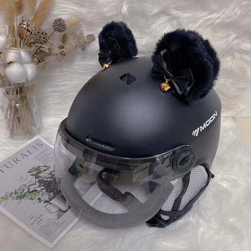 Mũ Bảo Hiểm Hình Tai Mèo Siêu Dễ Thương