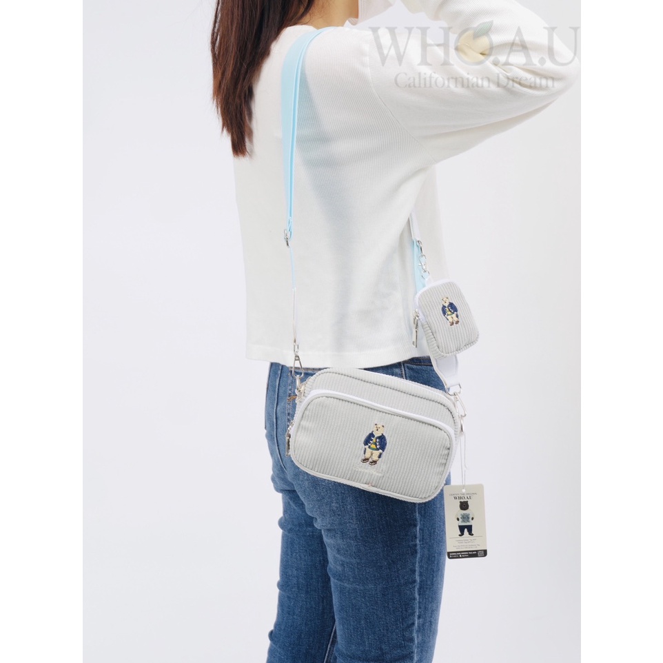 TÚI CHÉO GẤU XÁM