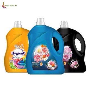 Xả vải HYGIENE Thái Lan 3500ml nước xả vải hương hoa lôi cuốn mềm vải kháng khuẩn - can