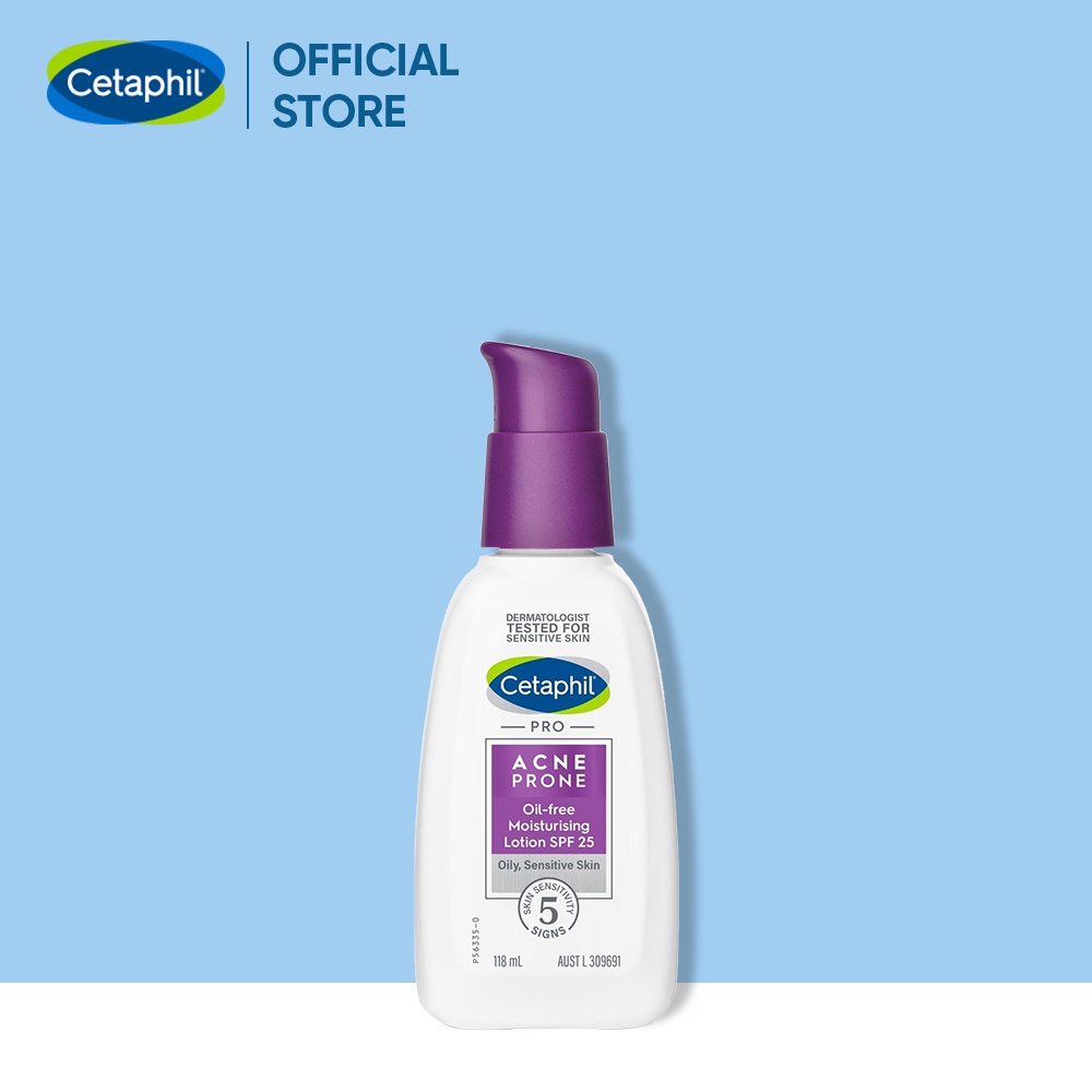 Sữa dưỡng ẩm chống nắng dịu lành cho da dầu mụn nhạy cảm CETAPHIL PRO ACNE PRONE/OIL FREE MOISTURISING LOTION SPF 25 118