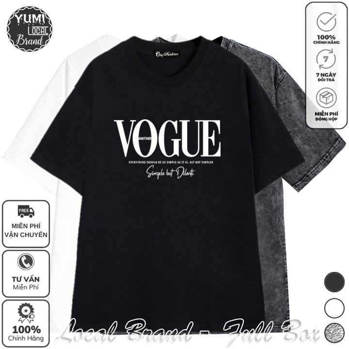 (Full Box) Áo Thun VOGUE - Áo Phông Local Brand Unisex nam nữ (AT1300L - Kèm Video Ảnh Thật - YUMI FASHION)