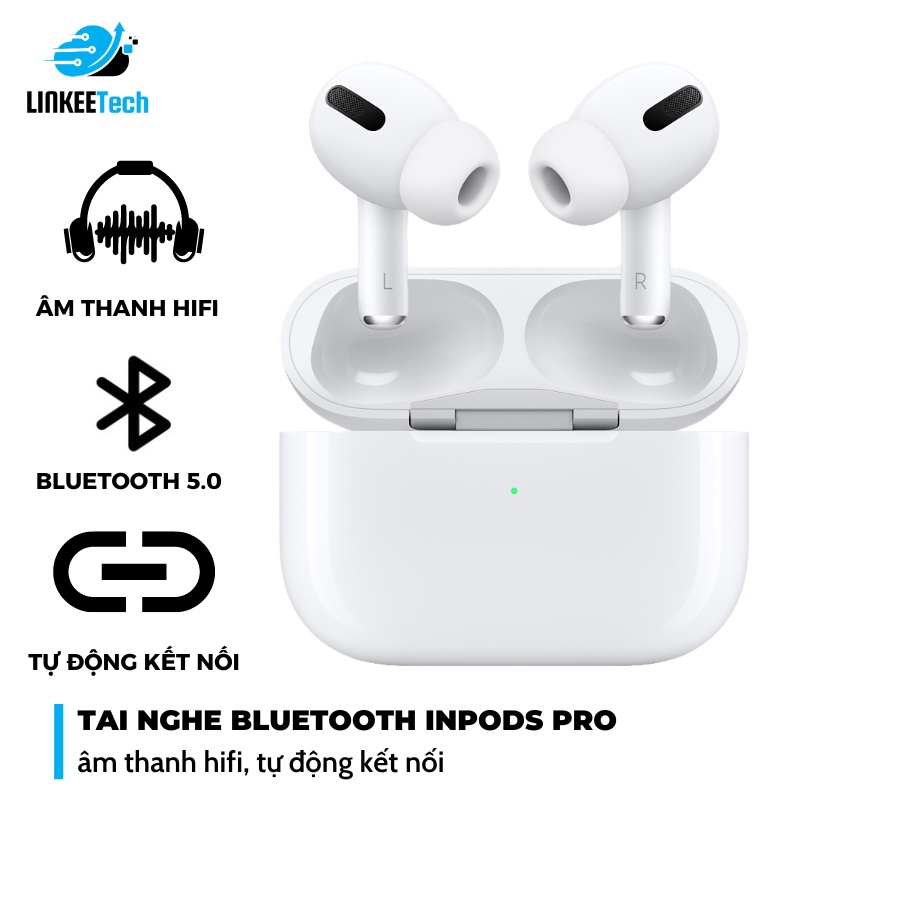 Tai nghe không dây bluetooth Inpods Pro chất lượng âm thanh trầm tuyệt vời tích hợp micro- LinkeeTech