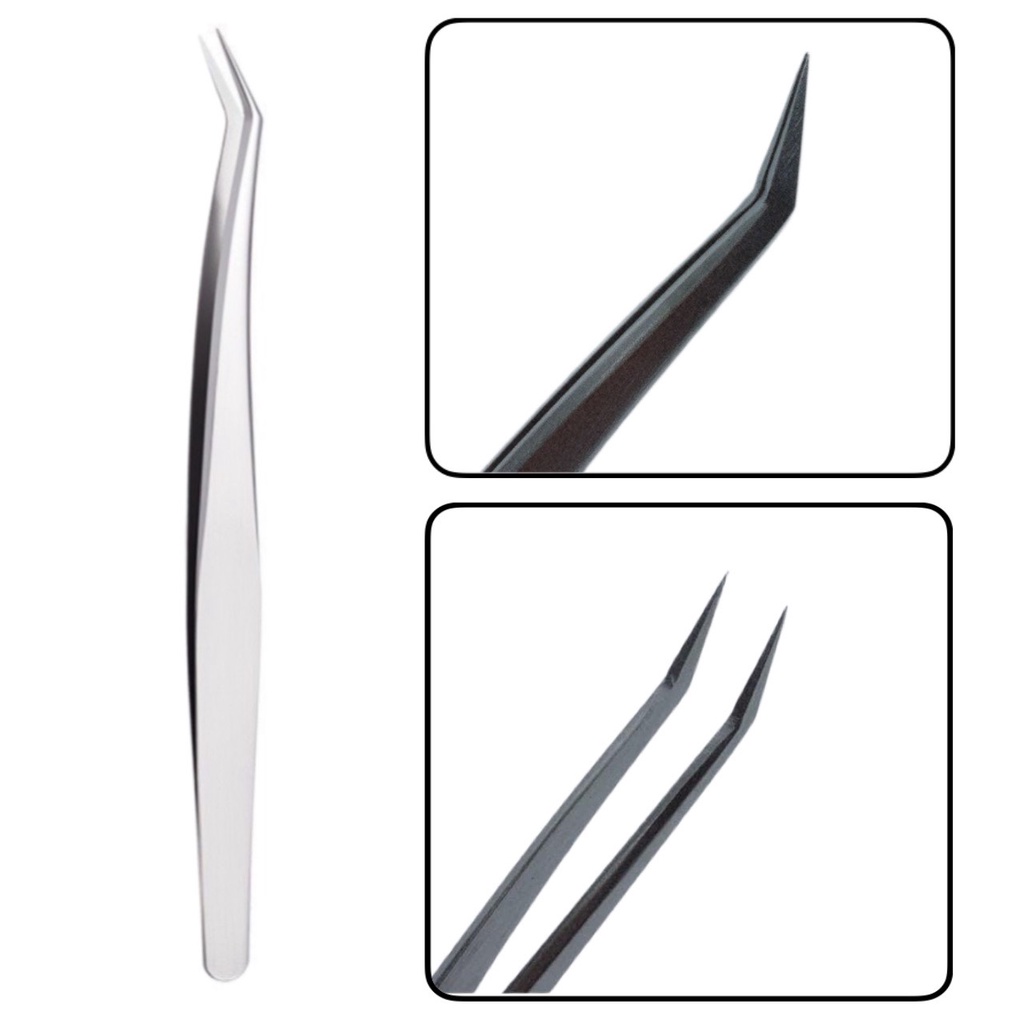 Nhíp nối mi cong 45 độ, nhíp gắp classic
