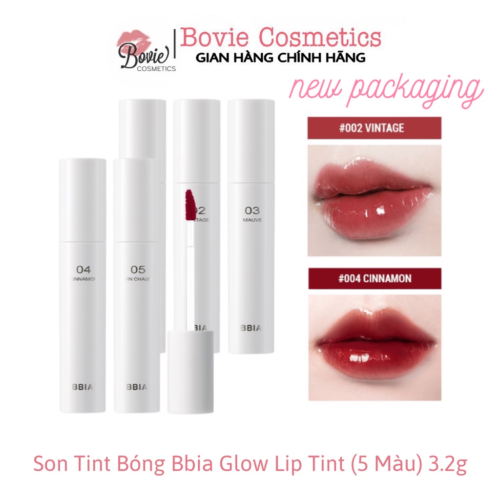 (Màu 11-12-13) Son Tint Bóng Bbia Glow Lip Tint 3.2g full màu 001 002 003 004 005