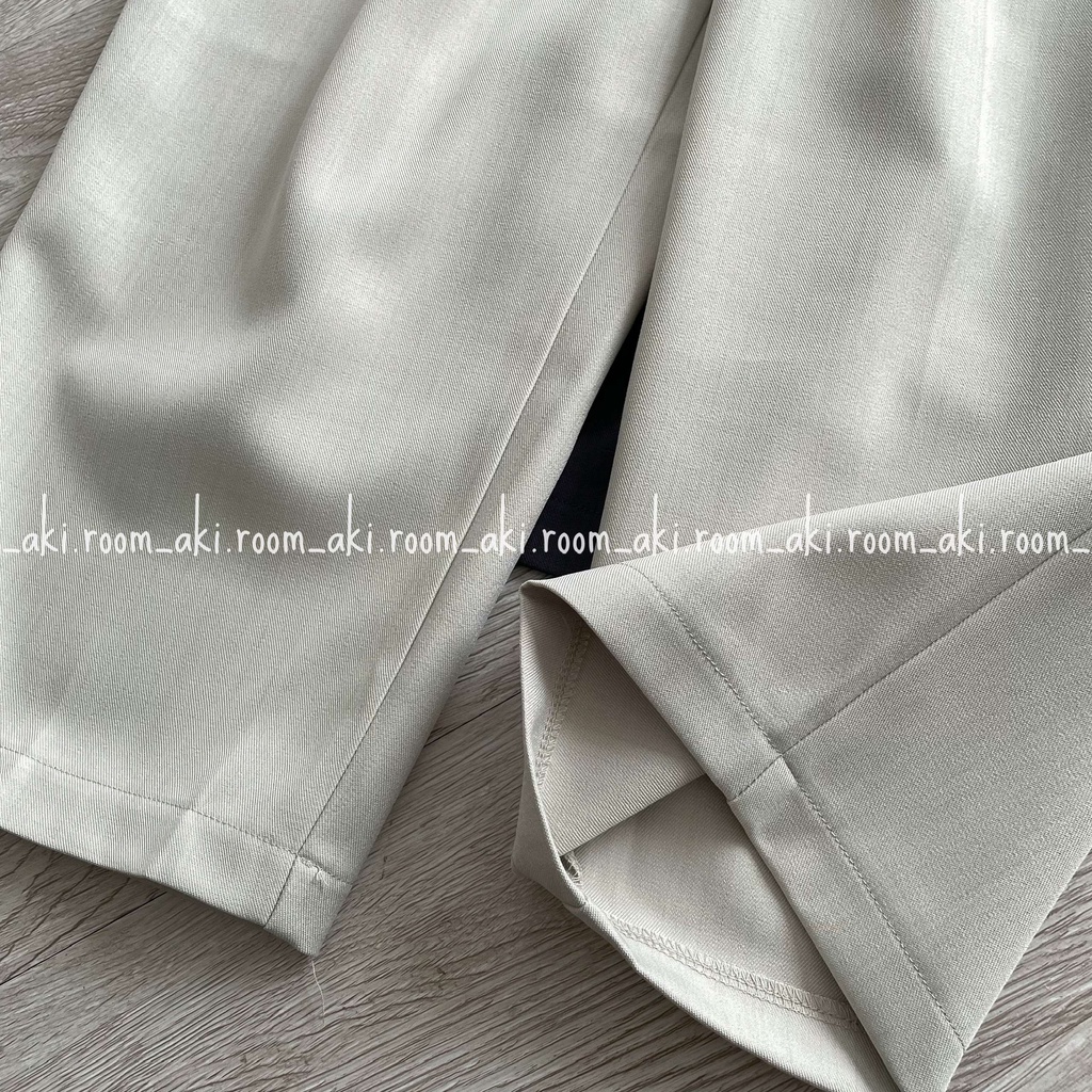 Quần baggy vải cạp giấu cúc kèm dây đai nhỏ 023005