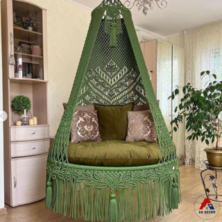 Xích đu hoàng gia đáy tròn 1m2, giường treo cung điện, xích đu công chúa, sang trọng, siêu chill tặng kèm nệm gối tựa