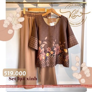 Sét bộ áo lụa trung niên kèm quần tây chất liệu cao cấp sang trọng nhiều màu sắc Bigsize phù hợp mọi lứa tuổi