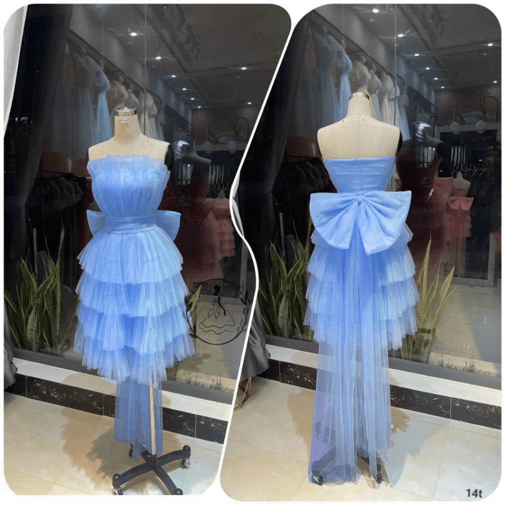 SALE MẠNH TAY ĐẦM LƯỚI KHÔNG DÂY CÚP NGỰC ÔM EO ĐÍNH NƠ KÈM TÀ PHÂN TẦNG CỰC XINH ĐẸP NỮ TÍNH ĐI CHƠI DỰ TIỆC HÀNG SIÊU