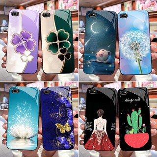 Ốp Lưng Oppo A1K, Realme C2 Mặt kính cường lực sáng bóng, cao cấp
