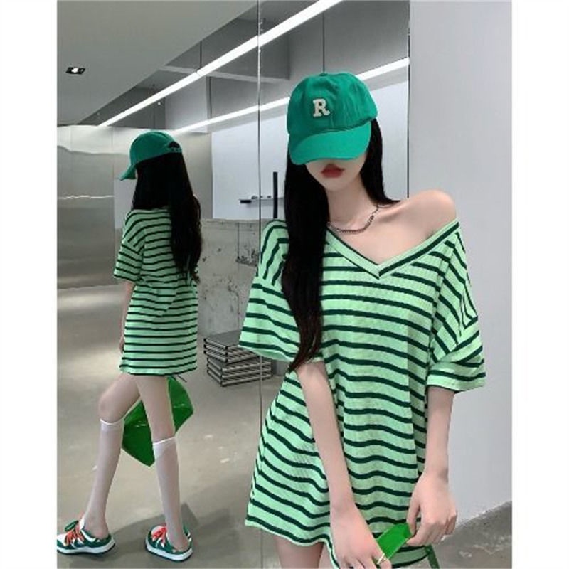 Jiashucheng Áo Sơ Mi Dáng Rộng Hở Lưng Size Lớn Thời Trang Mùa Hè Cho Nữ