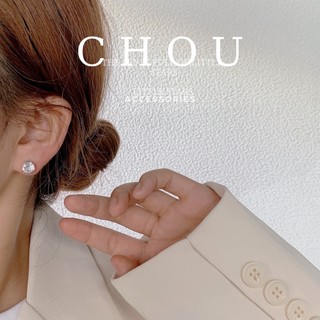 Bông Tai, Khuyên Tai Đính Đá Tròn Basic | CHOU ACCESSORIES |