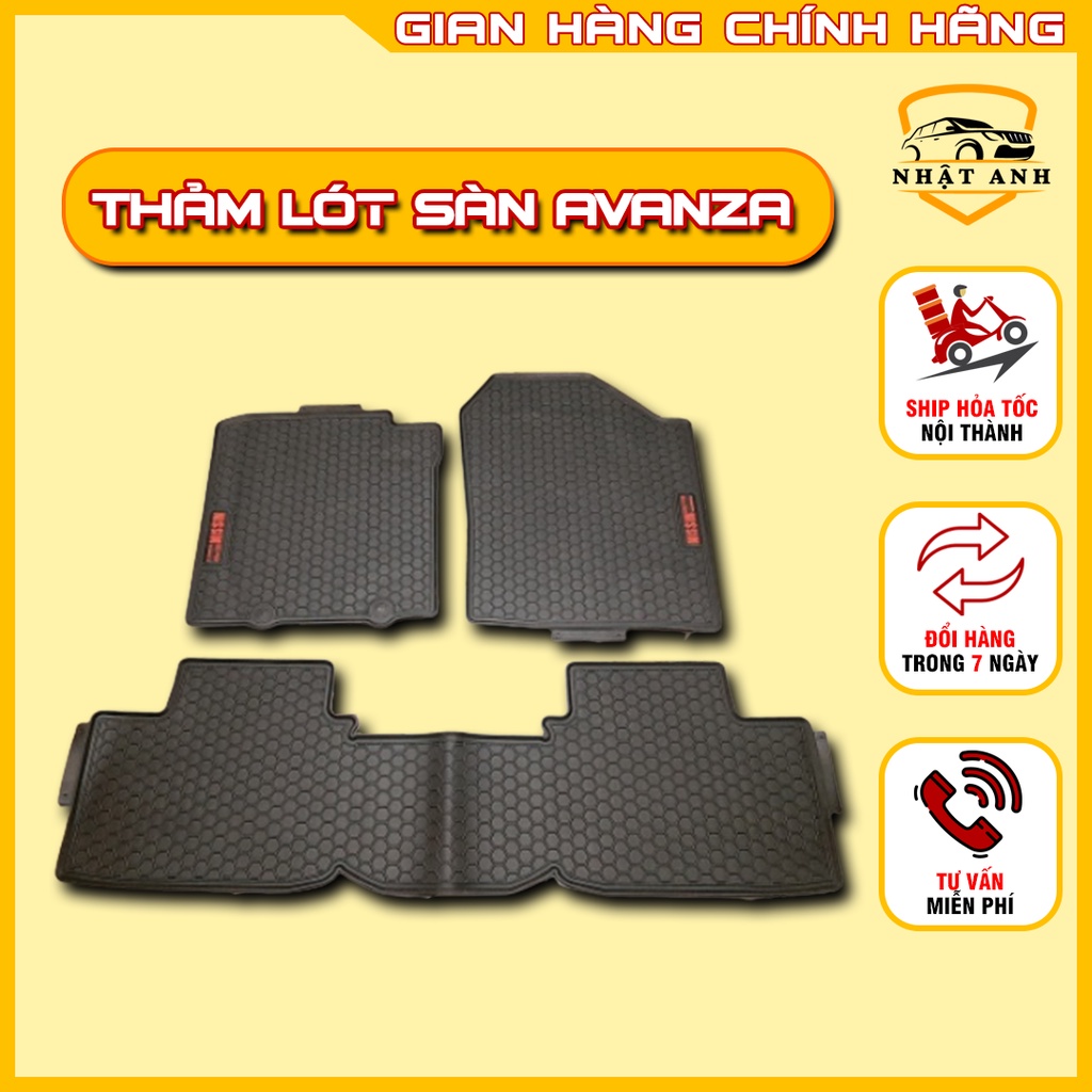 Thảm Sàn, Thảm Lót Sàn Cao Su Đúc Nissin Vân Tổ Ong Chuẩn Form Xe Toyota Avanza