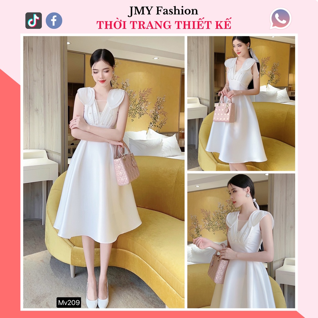 váy đầm trắng dự tiệc