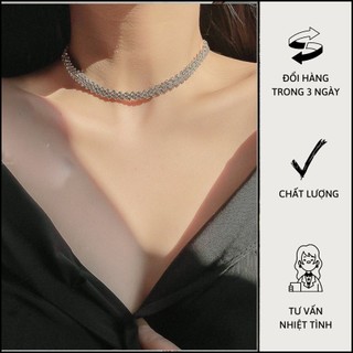 Vòng cổ choker đính đá phong cách hàn quốc siêu sang - mpk0037