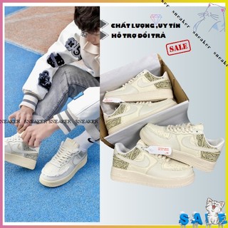 Giày sneaker Air For.ce 1 dây thừng, Giày Thể Thao AF.1 Custom Tra.vis BigBag bản cao cấp full phụ kiện full phụ kiện