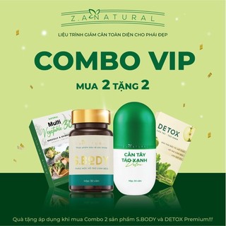 Giảm cân sbody + detox Premium combo VIP Bất chấp cơ địa lờn (tặng kèm thải mỡ 45 ngày )