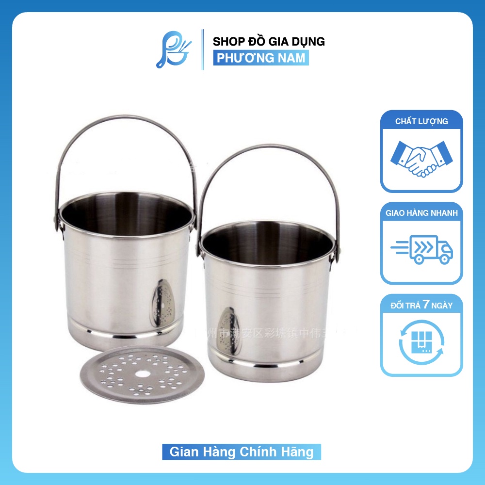 Xô đựng đá Inox bảo quản đồ uống và thực phẩm 1 lít