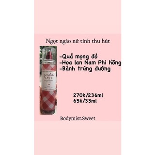 Bodymist gingham love xịt thơm toàn thân chiết 30ml
