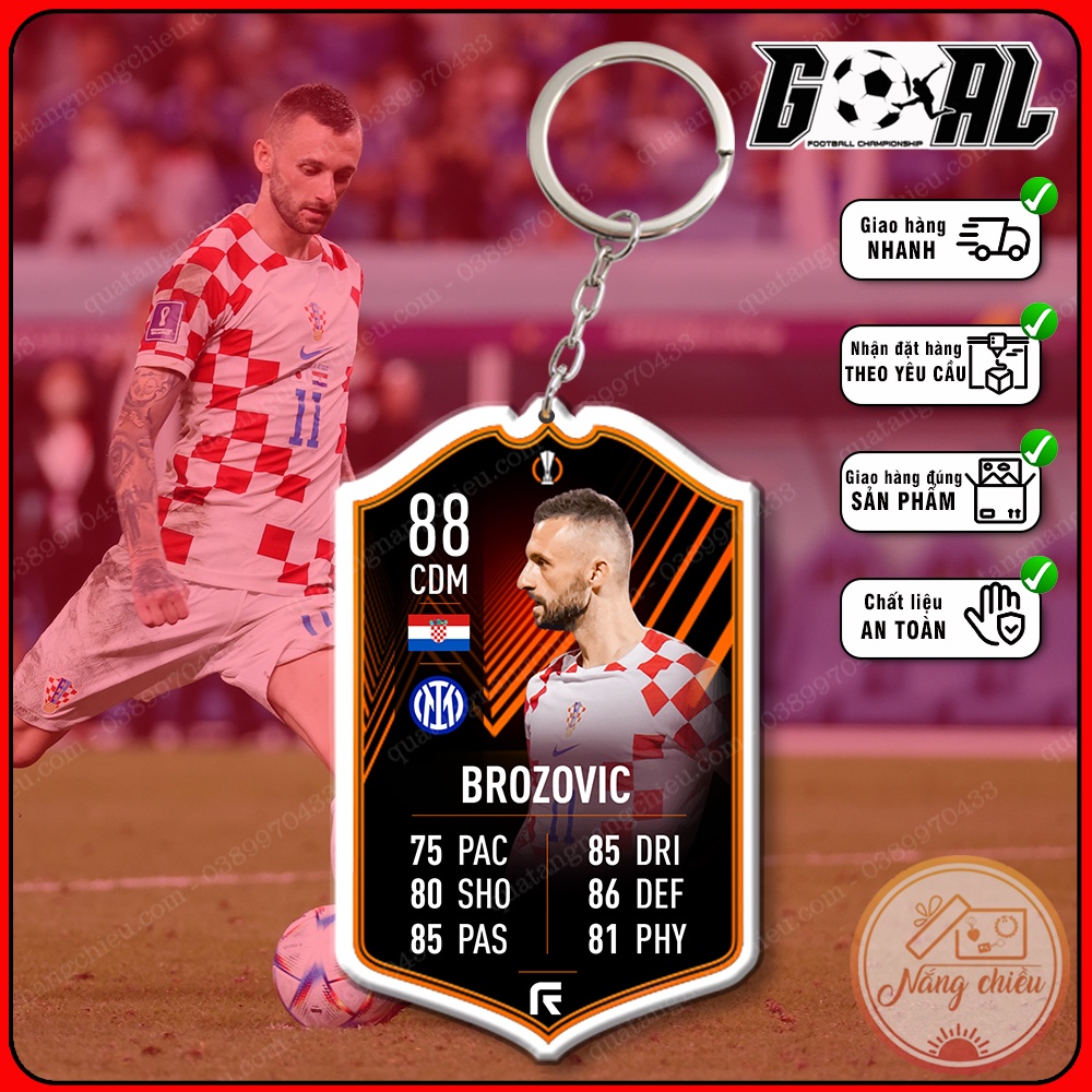 Thẻ icon bóng đá gaming - Móc khóa in hình Marcelo Brozović -CLB Inter Milan[10013-10024]