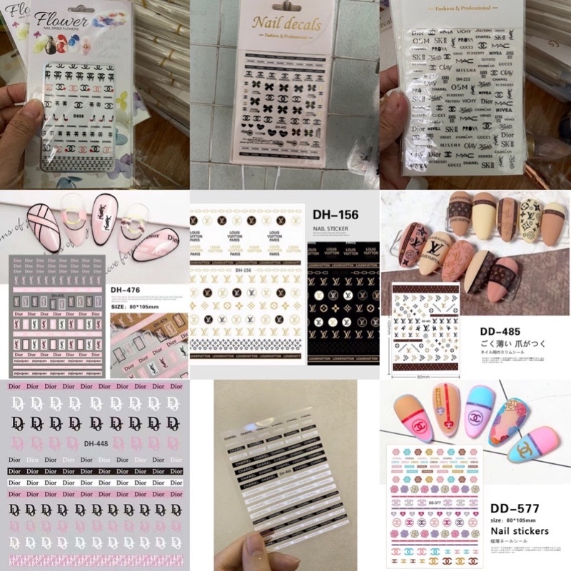 Sticker nail, miếng dán trang trí móng tay thương hiệu - QN46
