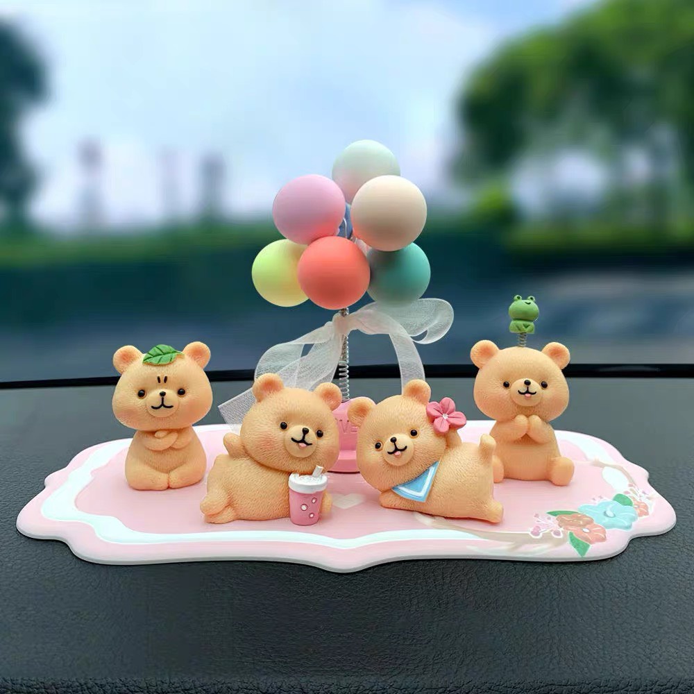 Trang trí taplo ô tô hình gấu nâu dễ thương - Gấu nâu để taplo ô tô trưng bày , Phụ Kiện Trang Trí Hơi , Xe Hơi, Bàn Làm