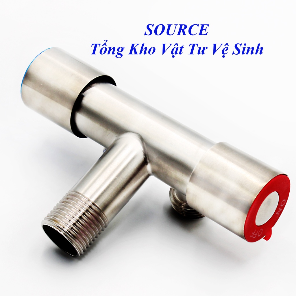 Vòi Nước Inox 304 2 Đầu Đóng Mở Riêng Biệt Siêu Tiện Lợi