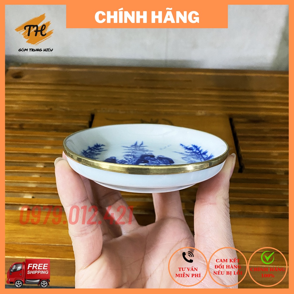 Chén Đĩa lẻ bọc đồng Bát Tràng cao cấp