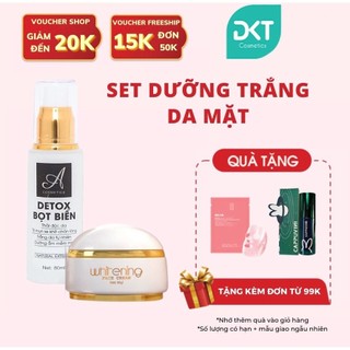 Set kem face Pháp 50g và detox bọt biển 80ml dưỡng trắng da mặt, ngừa mụn, tái tạo, se khít lỗ chân lông Acosmetics