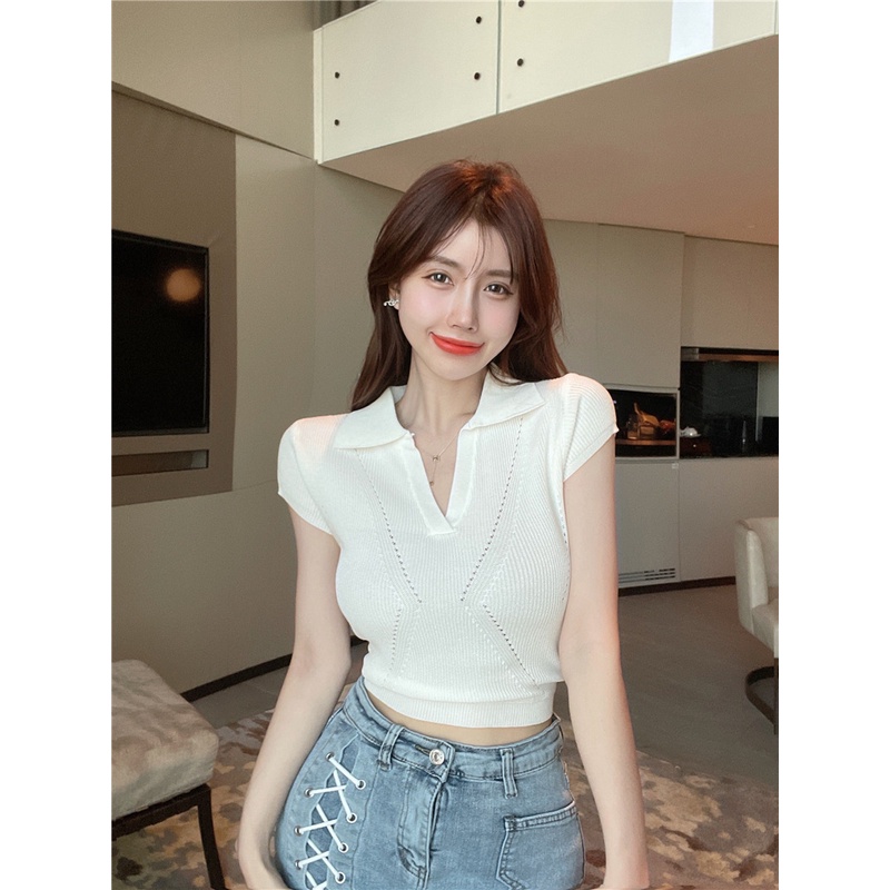 Áo thun cổ bẻ nhiều màu tay ngắn, Áo crt len tăm dễ phối đồ, chất đẹp, hàng Quảng Châu cao cấp