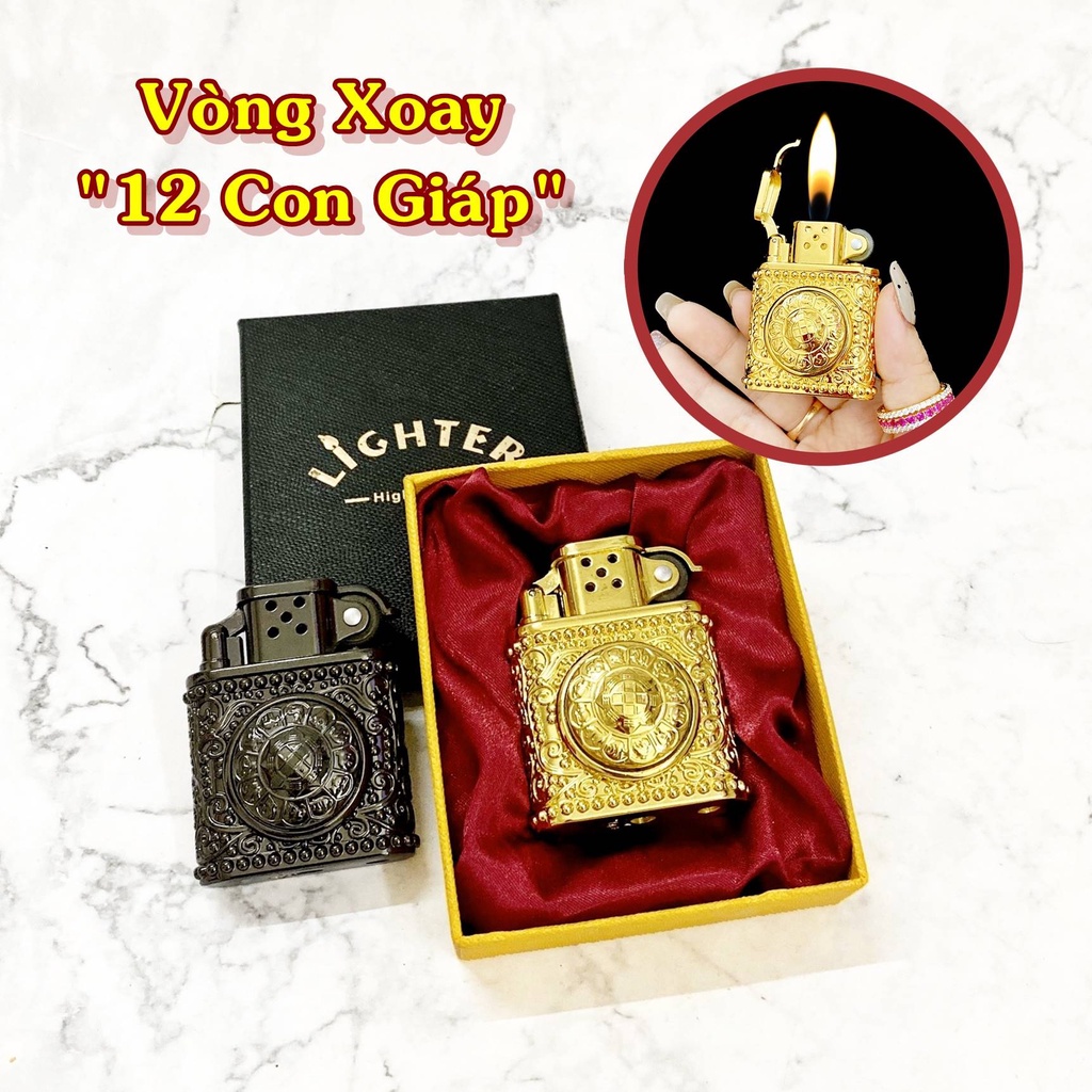 𝐇𝐨̣̂𝐩-𝙌𝙪𝙚̣𝙩-𝘽𝙖̣̂𝙩-𝙇𝙪̛̉𝙖 ZORRO cối gaz đá vòng xoay 12 con giáp Z852 - xài gaz