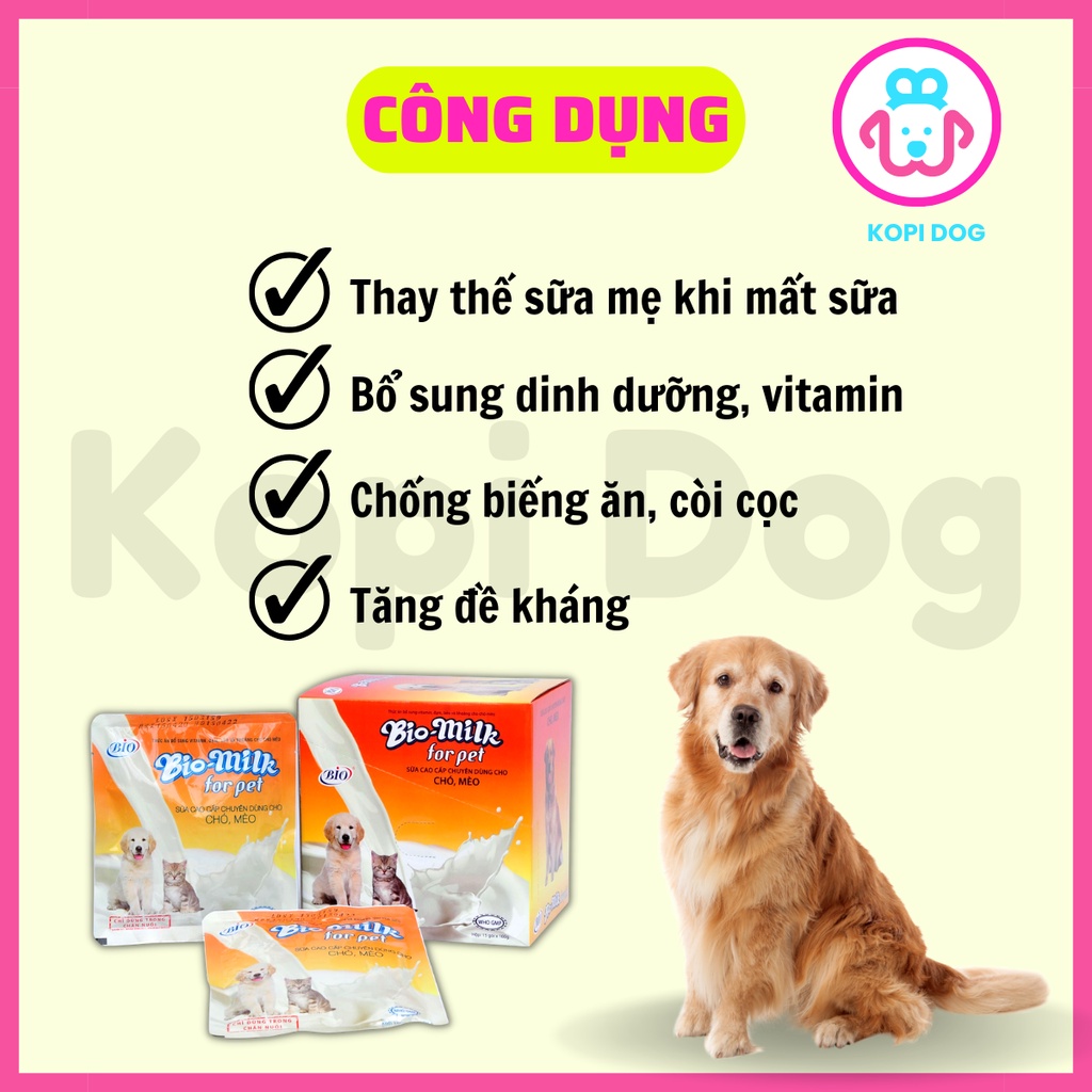 Bio milk for pet sữa bột cho chó mèo bổ sung vitamin