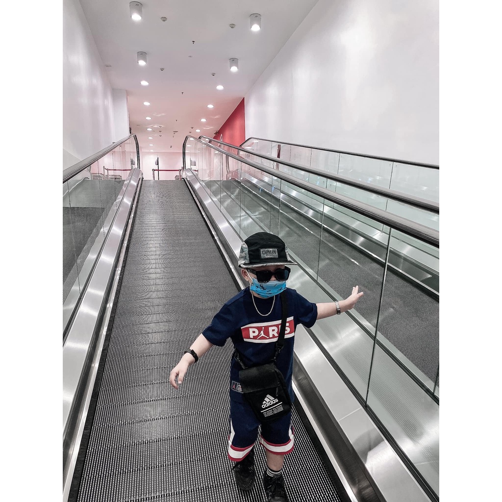 Bộ quần áo PSG 2 màu Trắng- Xanh phối quần sành điệu, cực hot mùa hè cho bé trai  SHOP BÔM BÔM KIDS