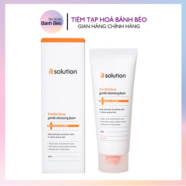 Sữa Rửa Mặt Tạo Bọt A Solution Trouble Focus Gentle Cleansing Foam 150g