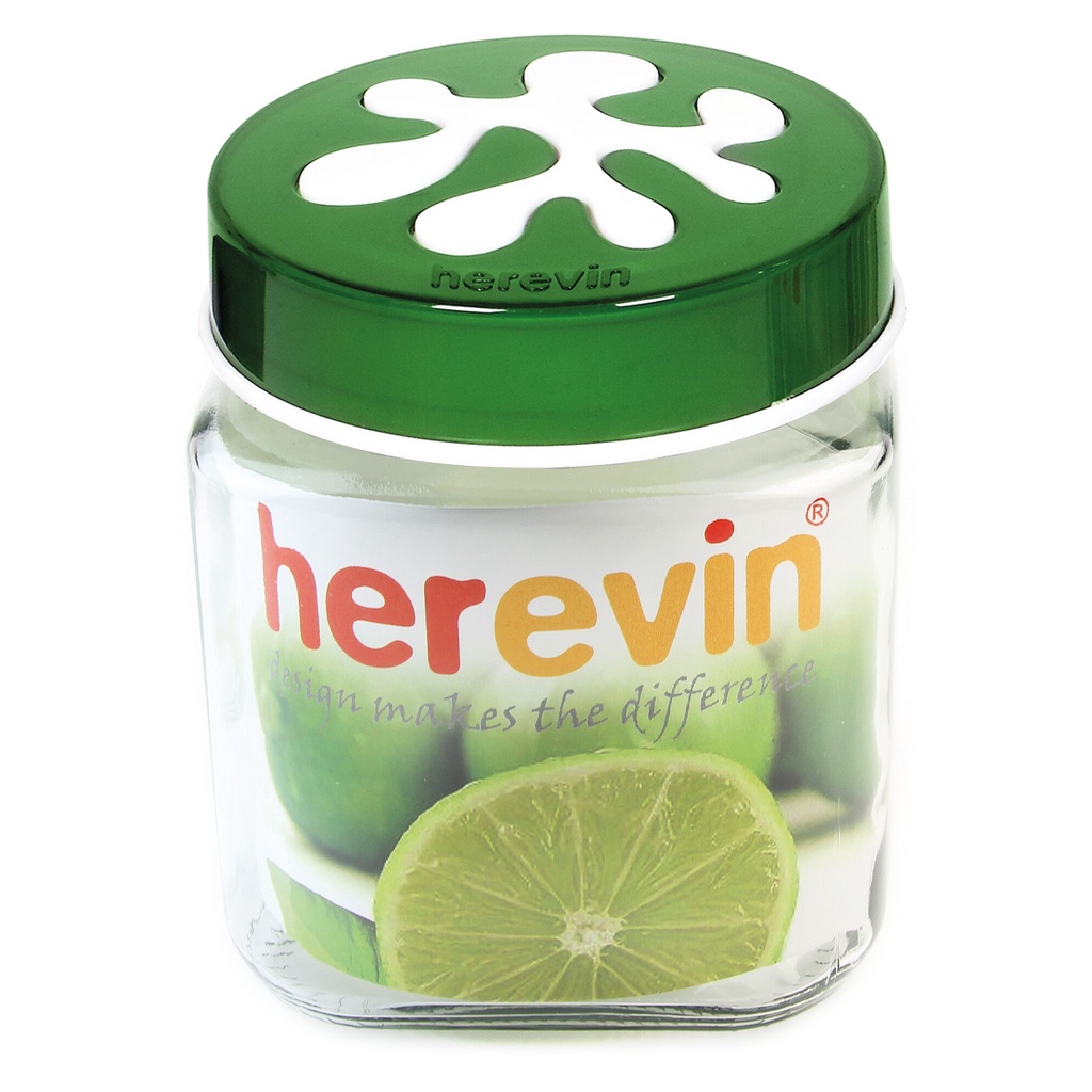 Hũ Thuỷ Tinh Tròn Trơn Nắp Decor Herevin 425ml