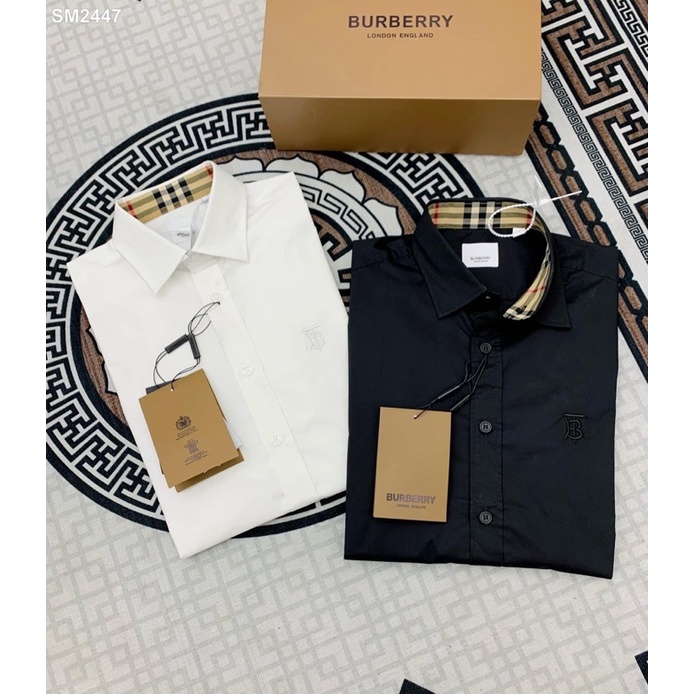 Sơmi Nam BBR CAO CẤP check cổ hàng chống nhăn siêu đẹp Full tag 2 màu !!