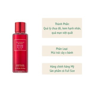 ✨ Xịt thơm Body Mist 𝐕𝐢𝐜𝐭𝐨𝐫𝐢𝐚'𝐬 𝐒𝐞𝐜𝐫𝐞𝐭 𝐑𝐨𝐮𝐠𝐞 𝐄𝐥𝐢𝐱𝐢𝐫