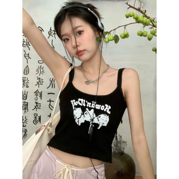 Áo Bra Style Nữ 2 Dây Kép Dáng Lửng Có Đệm Ngực Trend Mới nội y xanh - chất mát