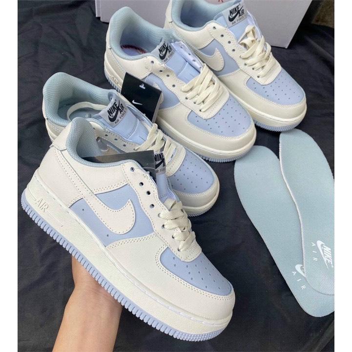 GIÀY AF1 xanh trắng bản s.cấp, sneaker_Air force xanh kem nam nữ full size 36-43 box bill