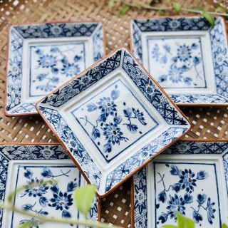 dĩa vuông gốm nhật