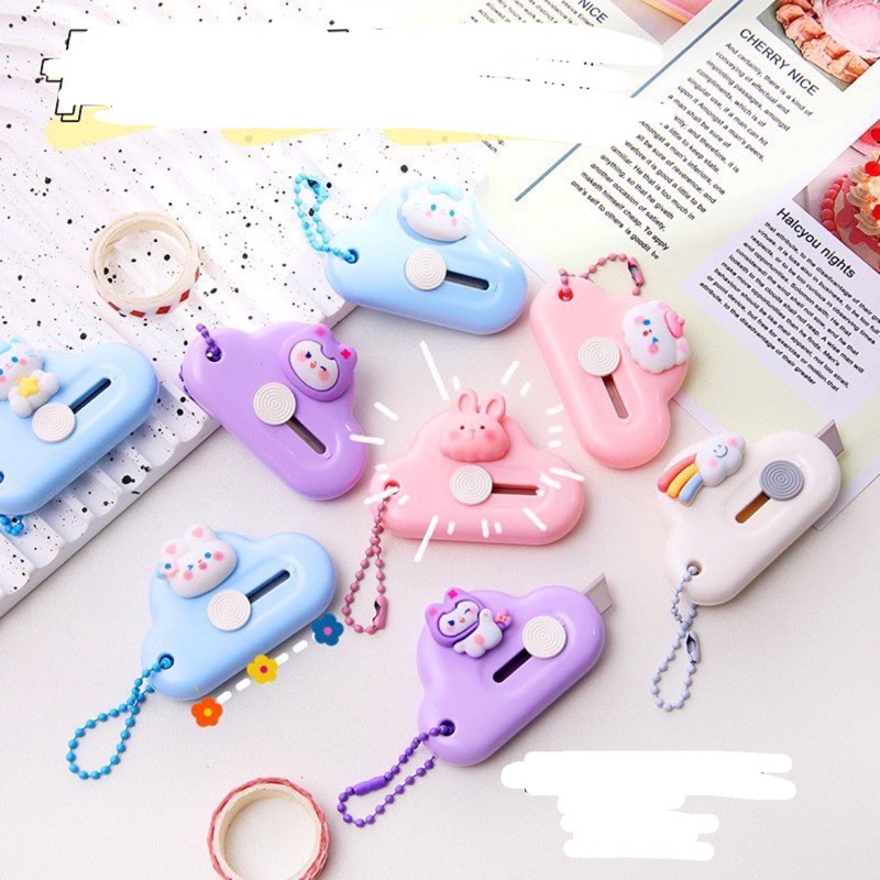 Dao Rọc Giấy Mẫu Cà Rốt/Đám Mây/Bánh Quy Đính Charm Siêu Cute