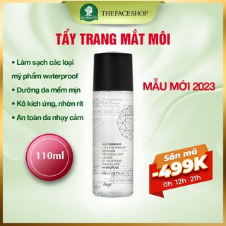Tẩy trang mắt môi dưỡng ẩm sạch sâu The Face Shop Waterproof Lip $ Eye Makeup Remover 110ml