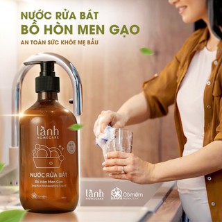 Nước rửa chén bát thiên nhiên Bồ hòn Men gạo 500ml LÀNH Homecare