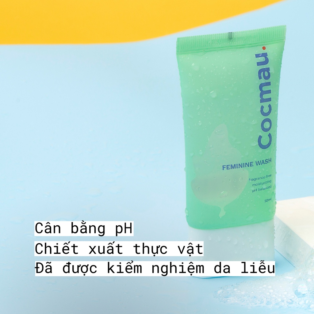 Trọn bộ Chăm sóc Kinh nguyệt - Cốc nguyệt san cải tiến Cocmau - Dung dịch Vệ sinh Cocmau Feminine Wash