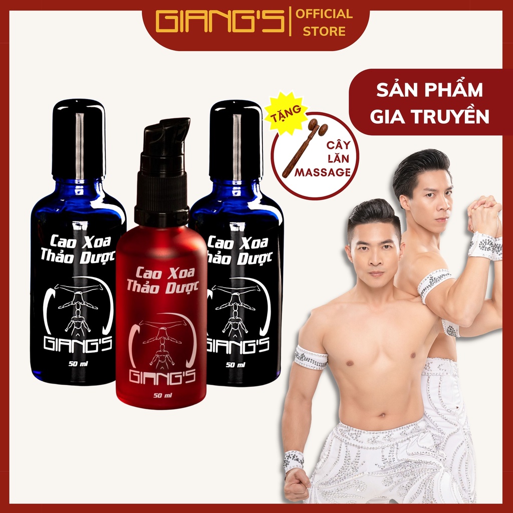 🎁01 LIỆU TRÌNH🎁 Cao xoa bóp thảo dược giảm nhức cổ vai gáy x2 chai & dầu xoa bóp gia truyền toàn thân x1 chai